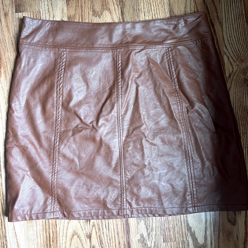 Faux leather boutique skirt